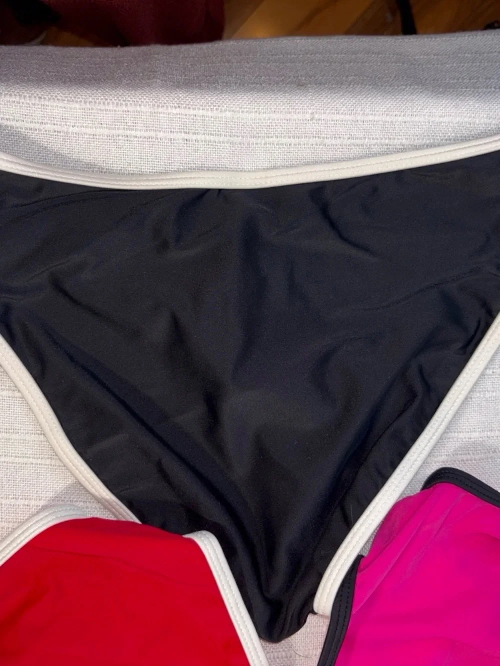 Venus Swim Bikini Bottom Bundle Black Pink Red with White Trim 10 EUC